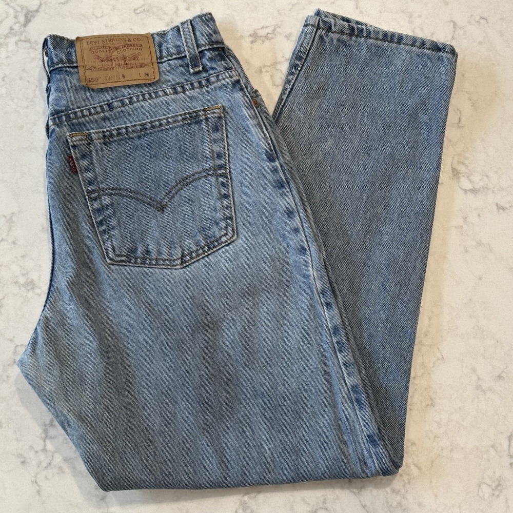 VTG Levi's 550 Blue Jeans Size 13 Med Relaxed Fit Tapered Leg 100% Cotton USA